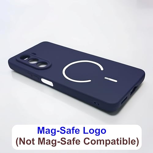 Image of SBMS Silicone Back Cover Case for OnePlus Nord CE6 Lite 5G | Soft Micro-Fibre Lining Inside | Magsafe Print On Back Side Camera Protection Bump | Shockproof Case OnePlus Nord CE 6 Lite (Blue)