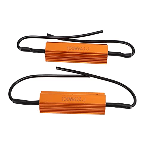 2 Peças Protetor de Resistor de Carga Led de Resistência a Curto-circuito 100w 6Ω Carga de Resistênc