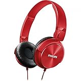 Muy ligeros Philips SHL3060RD/00 - Auriculares de diadema cerrados tipo DJ (1000 mW, 1.2m), color rojo