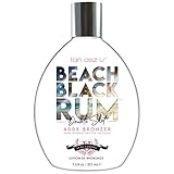 Tan Asz U Beach Black Rum Tanning Lotion, Double Shot 400X Bronzer, Dark Reserve Peptide Infusion, Luxe Indoor Tanning Lotion with Coconut Water & Algae Extract, 13.5 Fl Oz