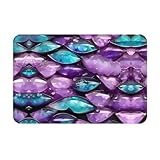 FRESQA Fußmatte mit Meerjungfrauen-Motiv, Pastellrosa, Lila, Aqua-Druck, unverzichtbar...
