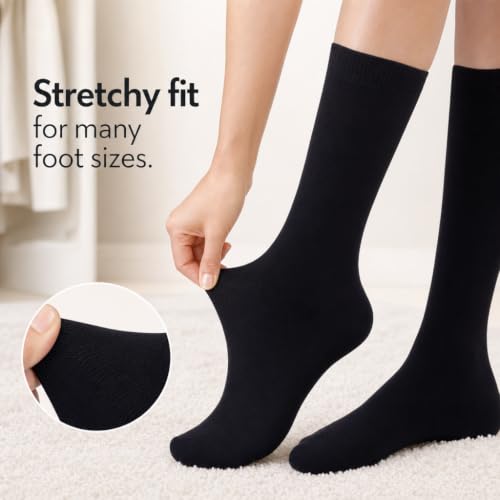 Image of HUE Women's Flat Knit Cotton Knee High Socks for Women 3 Pair Pack
