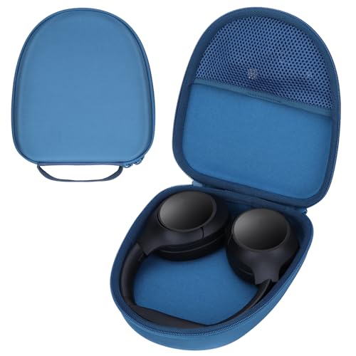 Lebakort Headphone Case Compatible with KVIDIO/TOZO/BERIBES/JLab/Raycon Over-Ear Headphones, Universal Portable Travel Organizer (Blue Case)