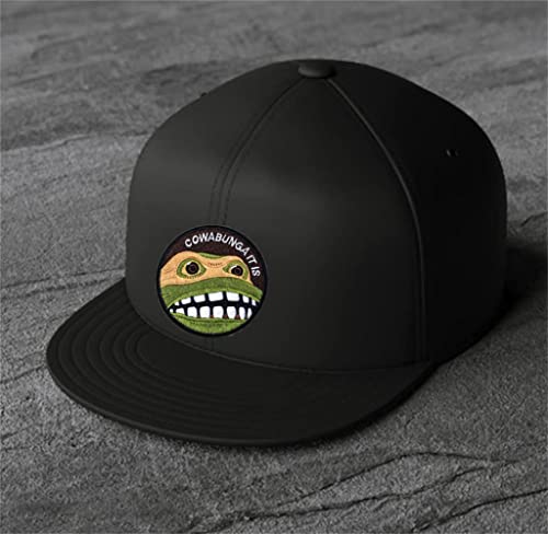 Ulricar ''Cowabunga It Is'' Iron-On Patch Round Cowabunga Patch Embroidered Funny Embroidered Badge Darn Sticker Iron On Or Sew On Clothing Patches For Jackets, Jeans, Backpacks, Hats,Green,(Md23) #TOP2