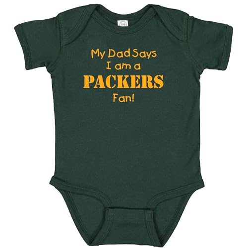 Green Bay Baby Football - My Dad Says I am a Fan Cute Bodysuit Romper Outfit