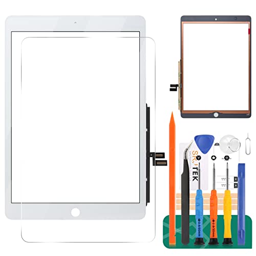 para iPad 10.2 2019 2020 Pantalla táctil 7th 8th Gen Sensor táctil A2428 Piezas reparación del digitalizador (sin botón de Inicio) (Blanco)