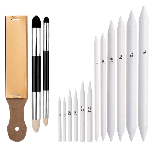 15 PCS Blending Stumps and Sponge Pens for Artists