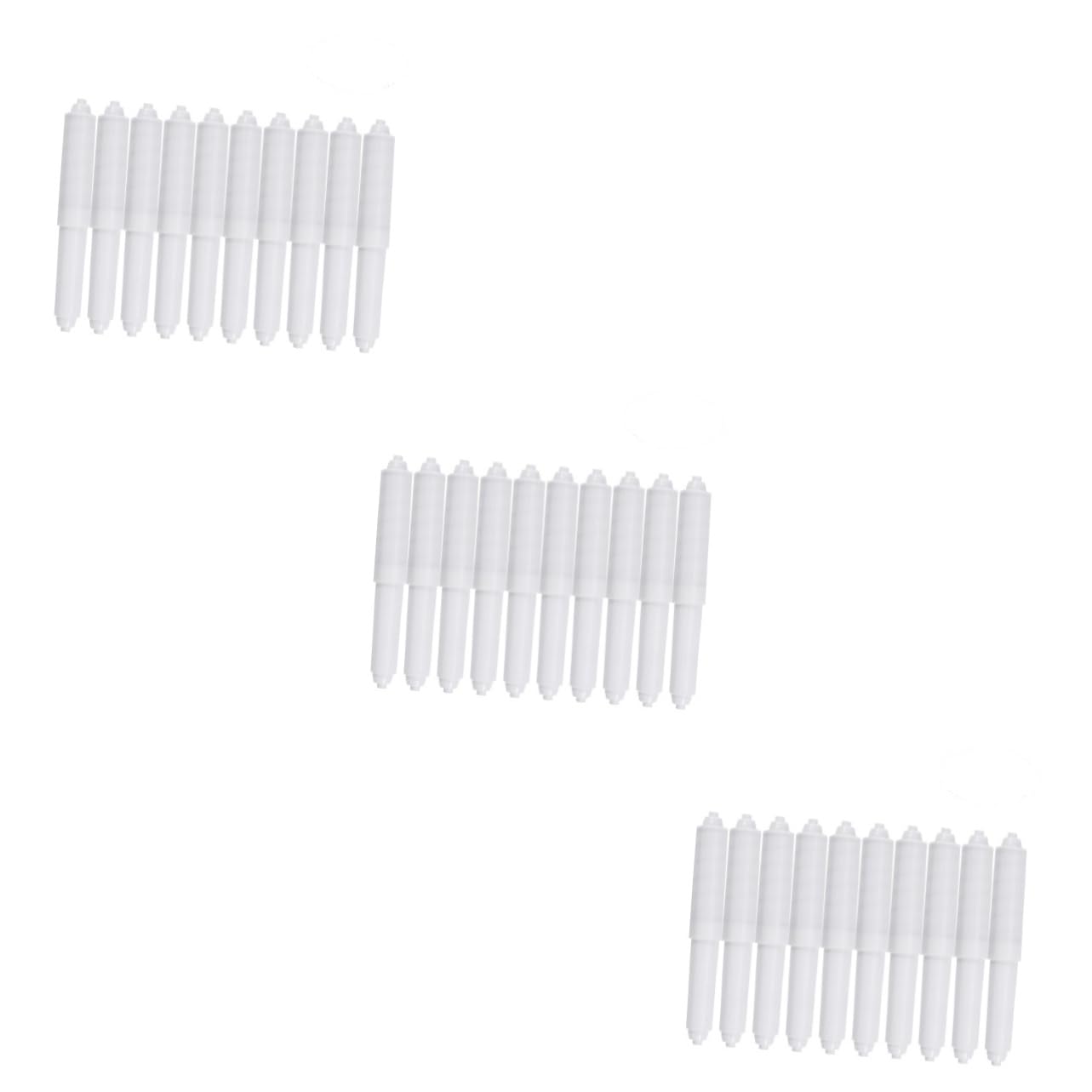 Operitacx 3sets Industrial Toilet Paper Holder Paper Rollers Spring Easy to Apply Plastic Replacement Roller 10pcs*3