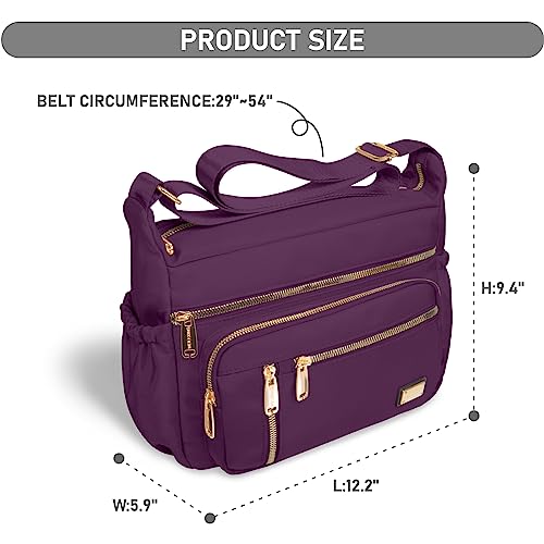 Image of NPBAG Crossbody Bag for Women, Shoulder Purse Handbag Messenger Bag, Trendy Pocketbooks, Waterproof and Multi-Pockets