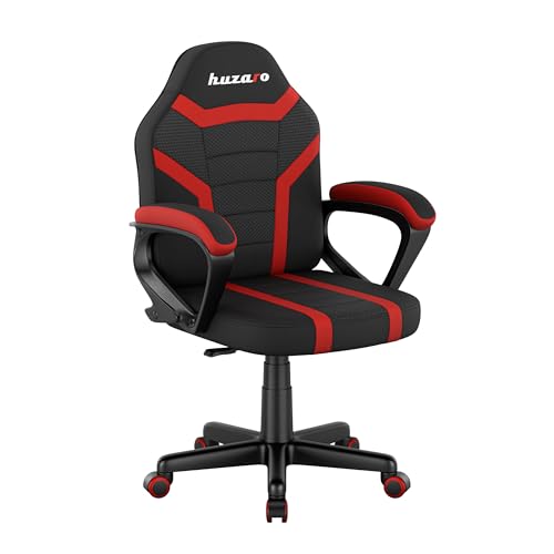 huzaro Ranger 1.0 - PC Stuhl Gaming Zocker Stuhl - Kinderschreibtischstuhl & Gaming Stuhl Kinder - Schreibtisch Höhenverstellbar Kinder, Schreibtischstuhl Jugendliche Jungen - Rot