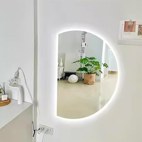 Grand miroir mural LED asymétrique 110 cm au design épuré
