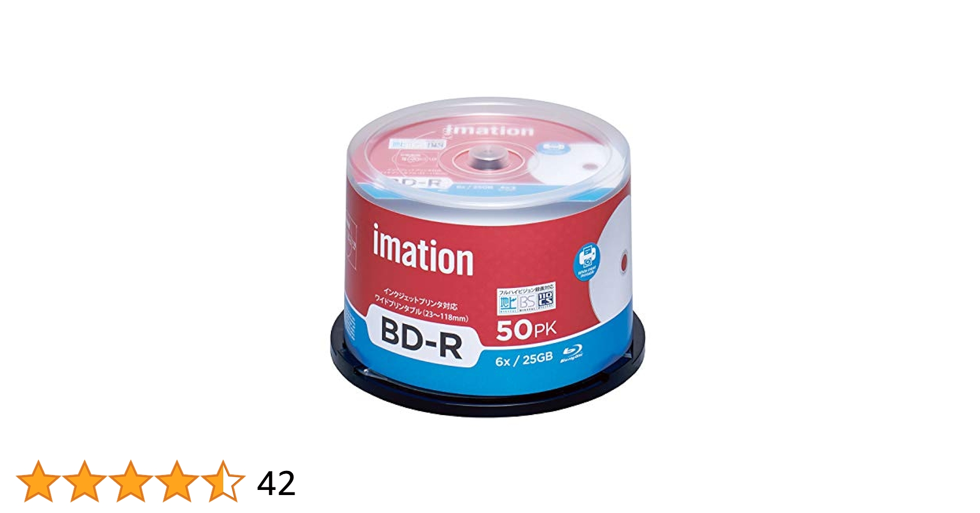 【在庫処分】imation（イメーション） 1回録画用 ブルーレイディスク BD Amazon.co.jp: imation（イメーション） 1回録画用 ブルーレイ