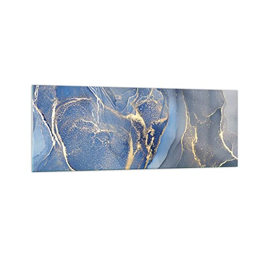 Tableau en verre 140x50cm pour illuminer un salon sombre et vide