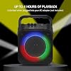 Magnavox MHT778 Portable Karaoke System w/Lights, Bluetooth, 12W Output, USB/Micro SD/Aux Input, 1 Wired Mic, PA System at Home/on the go, Built in Rechargeable Battery, Big Sound in a Little Package
