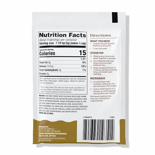 Image of Amazon Brand - Happy Belly Mushroom Gravy Mix, 0.75 ounce (Pack of 1)
