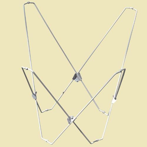 The Hamptons Collection White Folding Retro Butterfly Steel Chair Frame