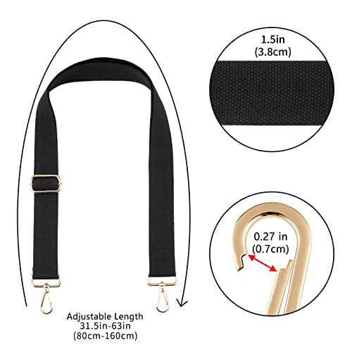 Wide Purse Straps Replacement Adjustable Crossbody Gold Hardware Canvas Shoulder Strap For Women3