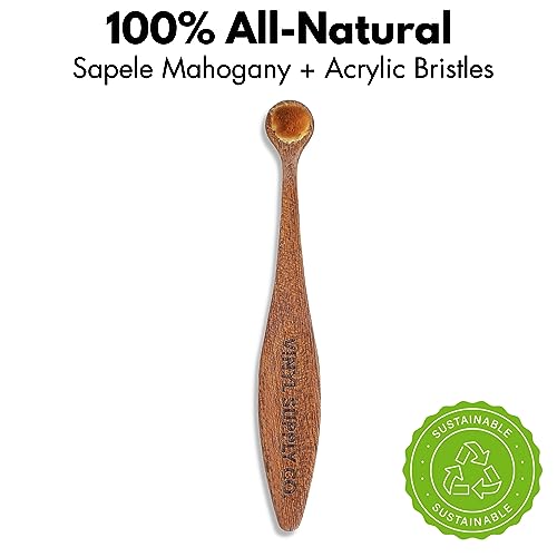Cepillo para tocadiscos de pelo de cabra y madera 100% natural de alta calidad 4