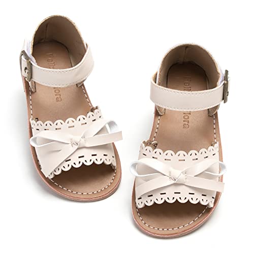 Image of Felix & Flora Toddler Girl Sandals - Little Girl Easter Dress Shoes Lightweight Open Toe Beach Holiday Flats