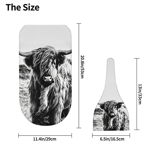 Highland Baby Stuff Black Highland Cow Swaddle Blanket With Hat Set Swaddles Up New Born Soft Transition Receiving Blanket Sleep Sacks For Baby Infant Boys Girls #TOP1