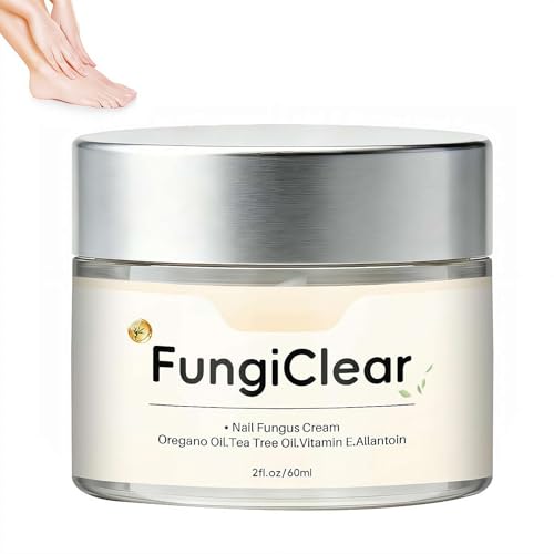 FungiClear Crème de soin des ongles et des orteils Phrena Formule naturelle enrichie en huile d'arbre à thé, huile d'origan, vitamine E et allantoïne pour des ongles et des cuticules sains