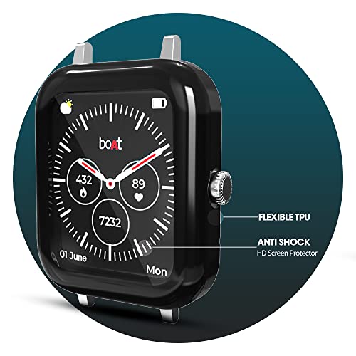 Image of Sounce Protective Case Cover Compatible Boat Xtend Pro Protective Case PET HD Clear Ultra-Thin Cover with Unbreakable Screen Guard - Black