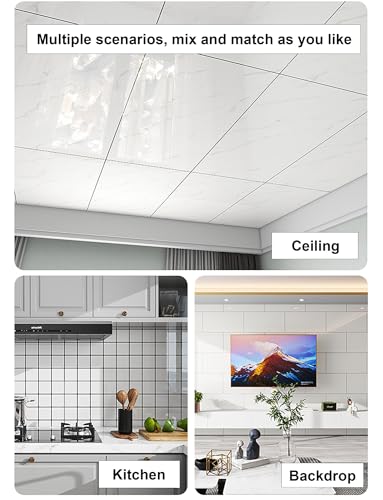Baldosas de techo autoadhesivas impermeables y paneles de pared cocina 4