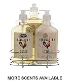 Liquid Soap & Lotion Kitchen Caddy: Tri Coastal Design Silver Wire Sink Basket Set - Honey Almond Dish Soap, Hand Soap, and Lotion - 13.5 Fluid Ounces