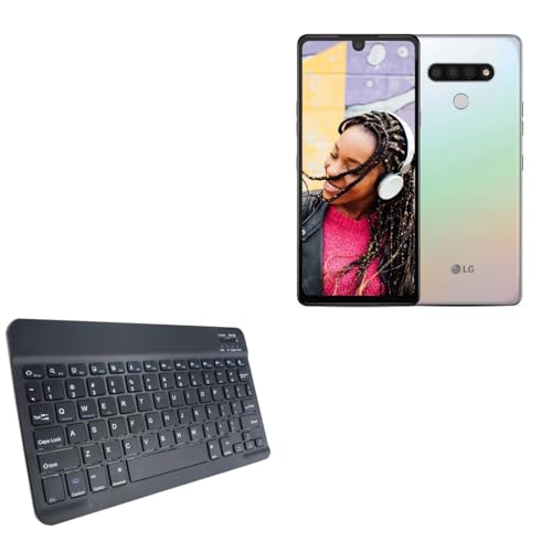 BoxWave Keyboard Compatible with LG Stylo 6 - SlimKeys Bluetooth Keyboard, Portable Thin with Chiclet-Style Keys - Jet Black