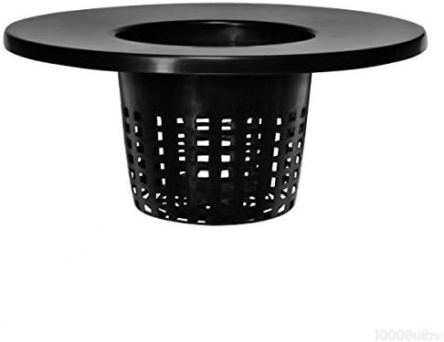 6 in. Wide Lip Bucket Basket - Round Plant Container with Mesh Bottom - Hydrofarm HG6RDBK