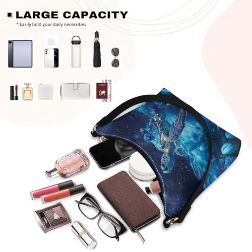 Image of Handbag for Women Leather Underam Shoulder Bag with Zipper Fashion Work Purse Waterproof Travel Wallet