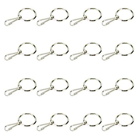 TDL 16-Piece O-Ring Metal Zipper Pulls for Coats, Backpacks, and Luggage - Metal Carabiner Keychain Clip with Key Ring Holder for Easy Key Organization and Finding Cover