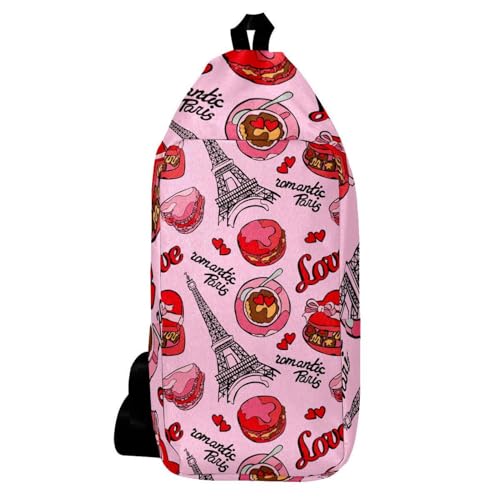 Mochila de viaje compacta para evitar cargas pesadas con estampado de café París