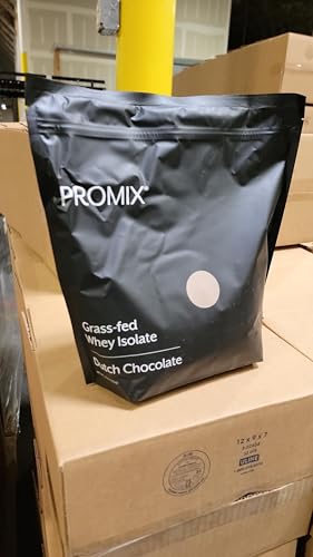 Image of ProMix Nutrition Whey Protein Isolate Powder, Chocolate - Grass-Fed - Post Workout Fitness & Nutrition Shakes, Smoothies, Baking & Cooking Recipes - Gluten-Free & Keto-Friendly - 5lb