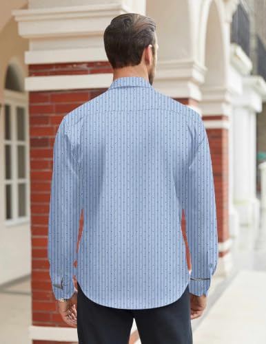 Image of COOFANDY Mens Stretch Dress Shirts Long Sleeve Button Down Shirt Regular Fit Formal Business Shirts