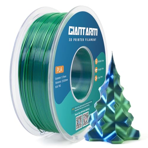Image of GIANTARM Dual Color PLA Filament, Silk PLA Filament 1.75mm + /-0.02mm,1KG Spool(2.2lbs) Vacuum Packaging, 3D Printing Filaments Fit Most FDM Printer