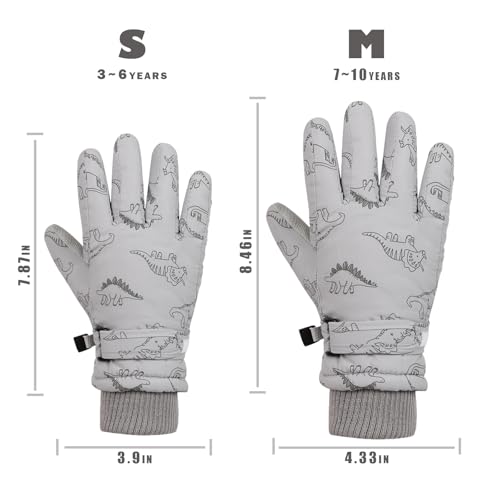LPMOERA Luvas infantis de inverno para neve impermeável para meninos e meninas luvas de esqui luvas