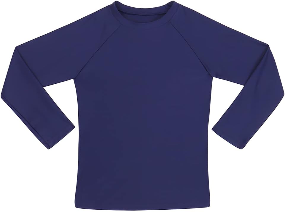 KAKU NANULong Sleeve Rash Guard Boy Kids UPF 50+ Swim Shirts