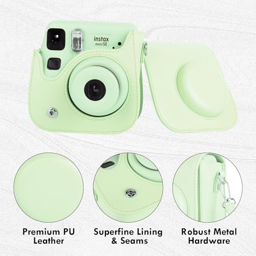 Funda protectora de cuero para cámara Fuji Mini SE/7 Plus miniatura 3