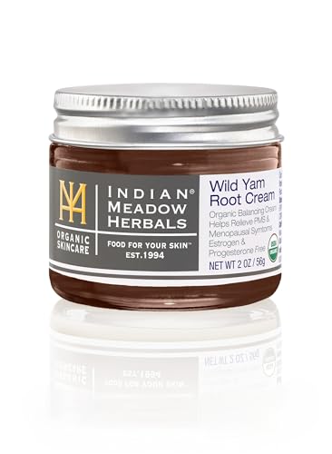 Indian Meadow Herbals Wild Yam Root Cream (2oz) - USDA Certified Organic Balancing Cream for PMS &...