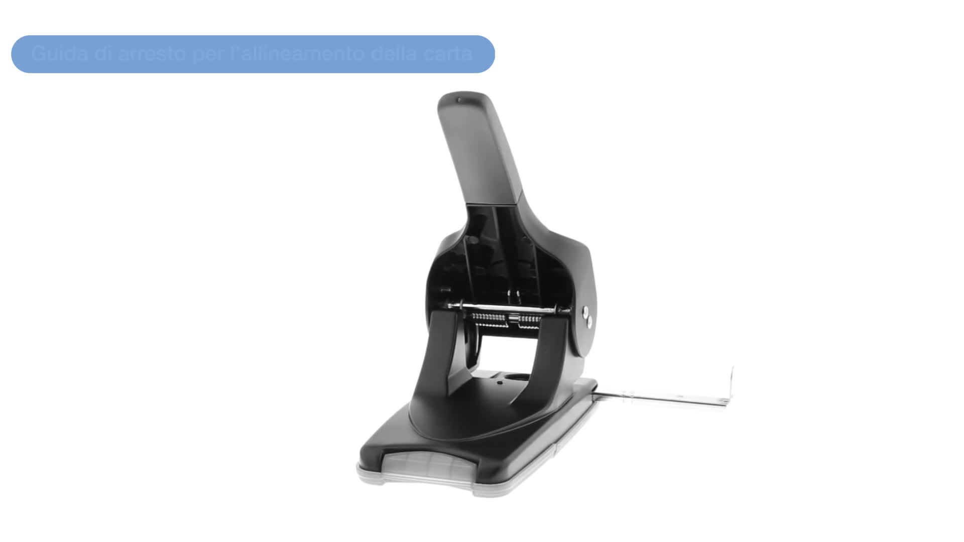 Perforatrice A 2 Fori Rapesco ALU 65 - Professionale, Metallo, Capacità 65 Fogli, Nero - Foto 2