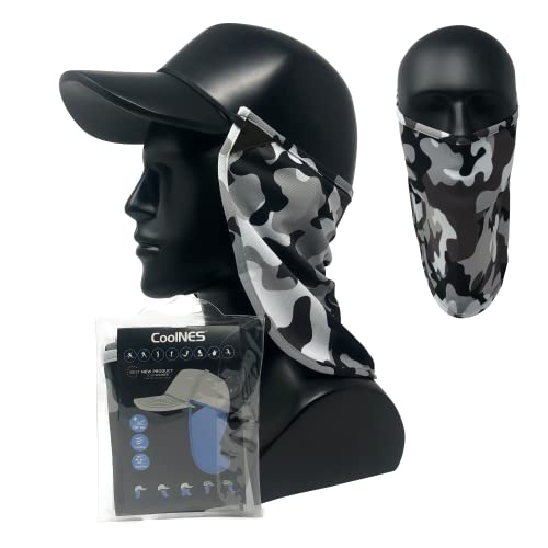 CoolNES - UV Sun Protection Neck Drape Adjustable Multifunctional 2 in 1 Face Covering for Outdoor Fishing - Unisex