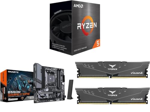 Image of NEWEGG Motherboard CPU Memory Combo - B550M Micro ATX Motherboard Bundle with Ryzen 5 5500 6-Core 3.6 GHz CPU and 16GB (2 x 8GB) 288-Pin PC RAM DDR4 3600 Desktop Memory