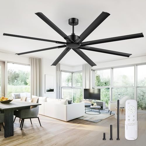 ZMISHIBO 84 Inch Industrial DC Motor Ceiling Fan, Large
