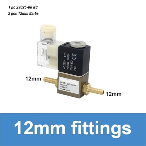 Válvula solenoide de aire 2V025-08NC AC110V de 2 posiciones para control neumático 3