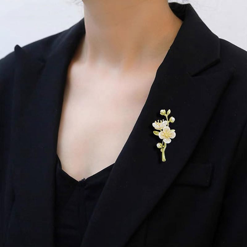 Image of Elegant Pink Lily Flower Brooch Pin for Women - Rhinestone Lily Lapel Pin for Coats, Jackets, and Sweaters