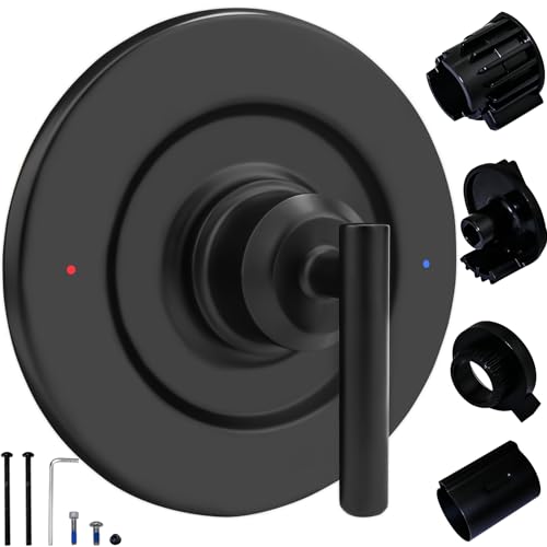 Replacement for Moen T2901BL Gibson Posi-Temp Valve Trim Kit T2901bl valve trim kit Black Shower Lever Handle Durable Solid Metal Matte Black (Note: not included 2510 valve)