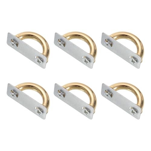 uxcell 6 Pcs Arch Bridge Buckle, Metal D-Ring Connector Buckles Shackle 25x14x4mm for Bag Hanger Purse Strap DIY Craft, Light Gold