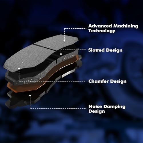 Image of PM Auto Front Ceramic Brake Pad Kit Compatible With 2009-2016 Audi A4 Quattro