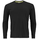 adidas Men's Baselayer Climalite UPF Long-Sleeve Crew Top, Black, Medium